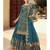 Teal Net Party Wear Salwar Kameez