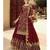 Maroon Net Party Wear Salwar Kameez