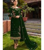 Green Georgette Party Wear Salwar Kameez