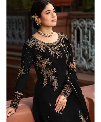 Black Georgette Party Wear Salwar Kameez 2