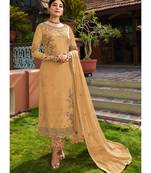 Yellow Georgette Party Wear Salwar Kameez