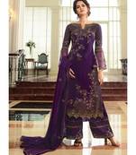 Purple Georgette Party Wear Salwar Kameez