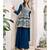 Ochre Dark Teal Embroidered Gharara Suit
