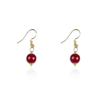 Classic Gold Plated Layered Chain With Maroon Pearls Necklace Set With Matching Earrings For Women & Girls 4
