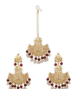 Maroon pearl jewellery