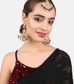 Maroon pearl jewellery