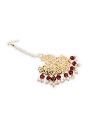 Maroon pearl jewellery 3