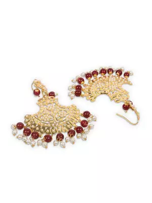 Maroon pearl jewellery 4