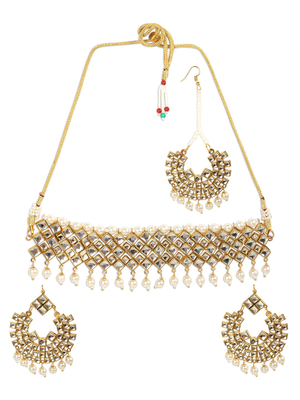 Gold pearl jewellery 2