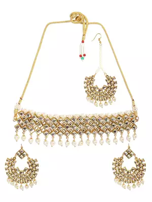 Gold pearl jewellery 3