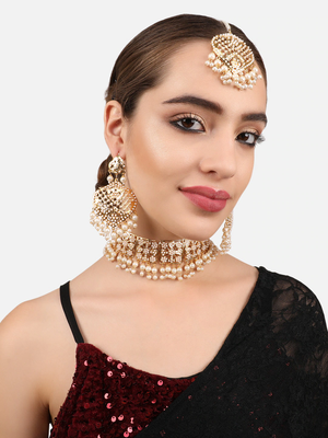 Gold pearl jewellery 1