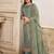 Olive digital print cotton silk salwar