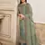 Olive digital print cotton silk salwar