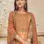 Orange digital print cotton silk salwar