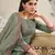 Olive digital print cotton silk salwar
