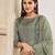 Olive digital print cotton silk salwar