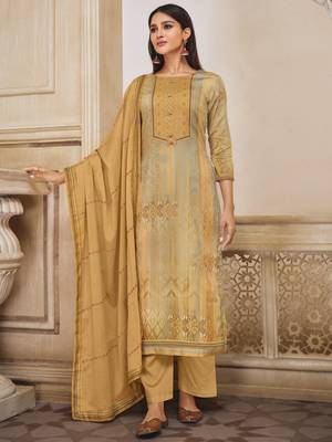 Yellow digital print cotton silk salwar 1