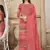 Peach digital print cotton silk salwar