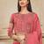 Peach digital print cotton silk salwar