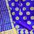 Blue woven jacquard salwar