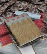 Grey woven jacquard salwar