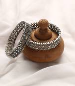 Antique Oxidised Silver Plated Traditional Bangle Set Jewellery for Women & Girls