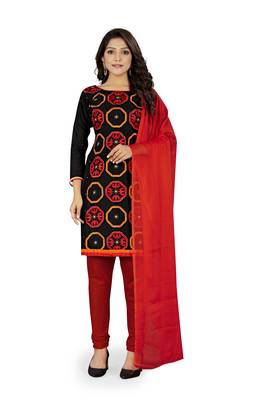 Black embroidered chanderi salwar 1