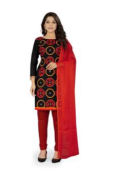 Black embroidered chanderi salwar