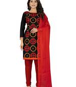 Black embroidered chanderi salwar