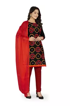 Black embroidered chanderi salwar