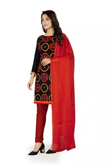 Black embroidered chanderi salwar