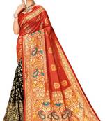 Cotton silk Designer woven jaquard women Saree KESS_VIRASAT_Red-Black