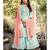 Turquoise Viscose Lurex Party Wear Suit