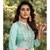 Turquoise Viscose Lurex Party Wear Suit