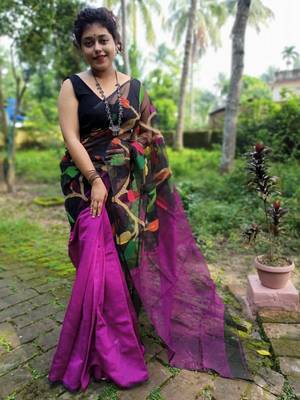 Leaf Buti Motka Muslin Jamdani Saree 1