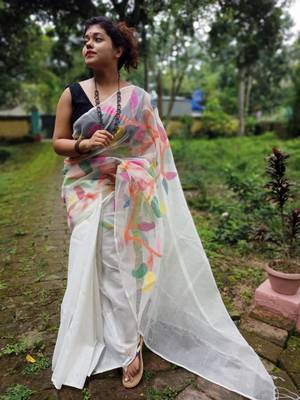 Leaf Buti Motka Muslin Jamdani Saree 1
