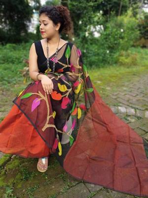 Leaf Buti Motka Muslin Jamdani Saree 2