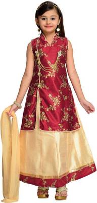 kbkidswear girls party wear lahnga choli with dupatta set 1