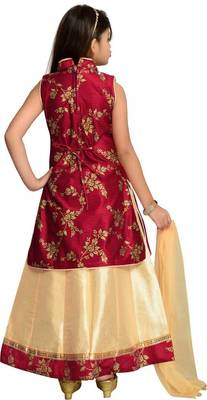 kbkidswear girls party wear lahnga choli with dupatta set 5