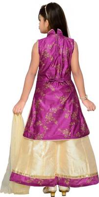 kbkidswear girls party wear lahnga choli with dupatta set 4