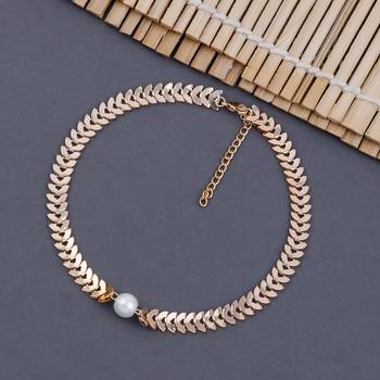 Gold Plated Neckalce Classic Look For Women And Girls 1