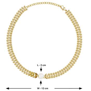 Gold Plated Neckalce Classic Look For Women And Girls 4