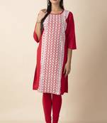 Shravya Cotton Women's Embroidery Floral Designed Kurti