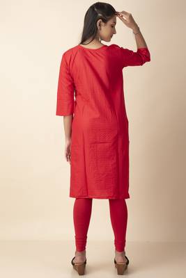Shravya Cotton Women's Embroidery Floral Designed Kurti 5
