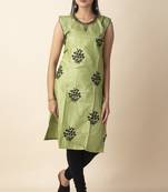 Maira Cotton Women's Embroidery Plant With Flowers Designed Kurti