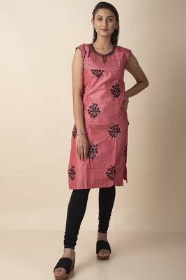 Maira Cotton Women's Embroidery Plant With Flowers Designed Kurti 1