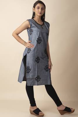 Maira Cotton Women's Embroidery Plant With Flowers Designed Kurti 4