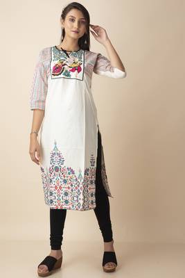 Pihu Cotton Women's Embroidery Ethnic Patterned Designed Kurti 1