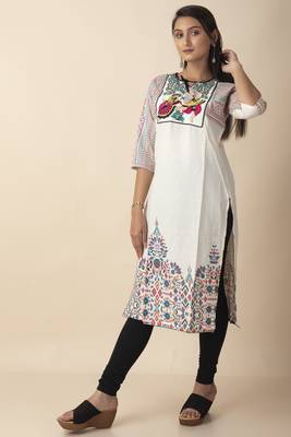 Pihu Cotton Women's Embroidery Ethnic Patterned Designed Kurti 2
