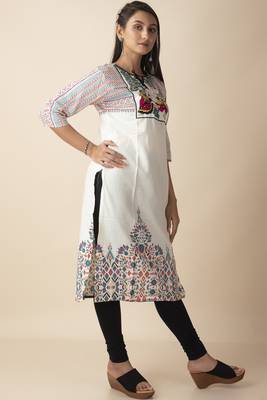 Pihu Cotton Women's Embroidery Ethnic Patterned Designed Kurti 3